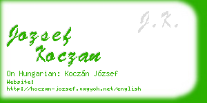 jozsef koczan business card